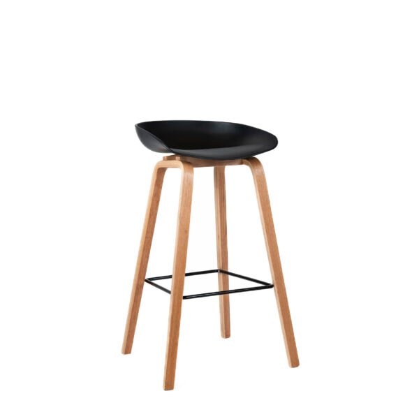 Banco Karla Stocker Home Negro pata metal madera