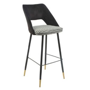 Banco velvet Mille Stocker Home Negro