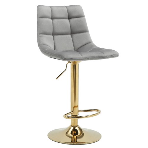 Banco velvet Alina Stocker Home Gris base gold
