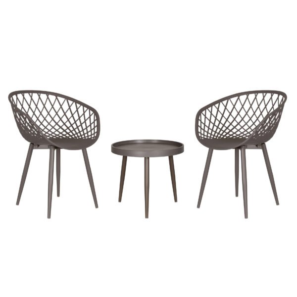 Set exterior Emilie Stocker Home Gris 3 piezas