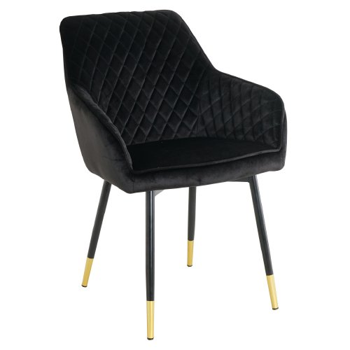 Silla velvet Hilla Stocker Home Negro
