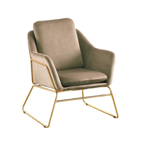 Sillón Luna Stocker Home Gris patas gold