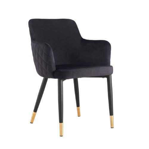 Silla velvet Colorado Stocker Home Negro patas negras