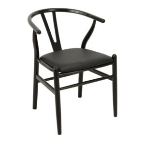 Silla Arina Stocker Home Negro patas de madera