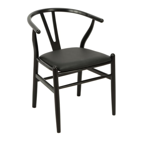 Silla Arina Stocker Home Negro patas de madera