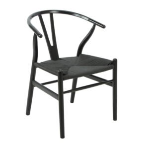 Silla Ariadne Stocker Home Negro patas de madera negra
