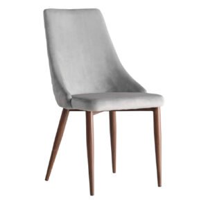 Silla Cresida Stocker Home Gris patas metal madera