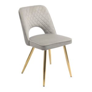 Silla Evante Stocker Home Gris gold