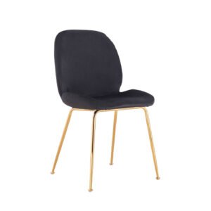 Silla Pandora Stocker Home Negro patas gold