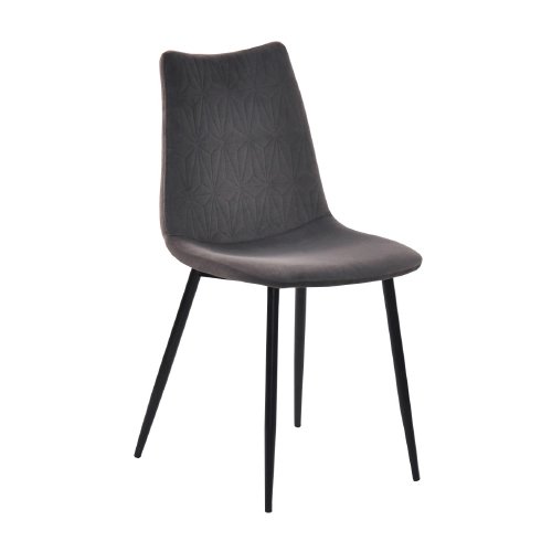 Silla velvet Dalia Stocker Home Gris