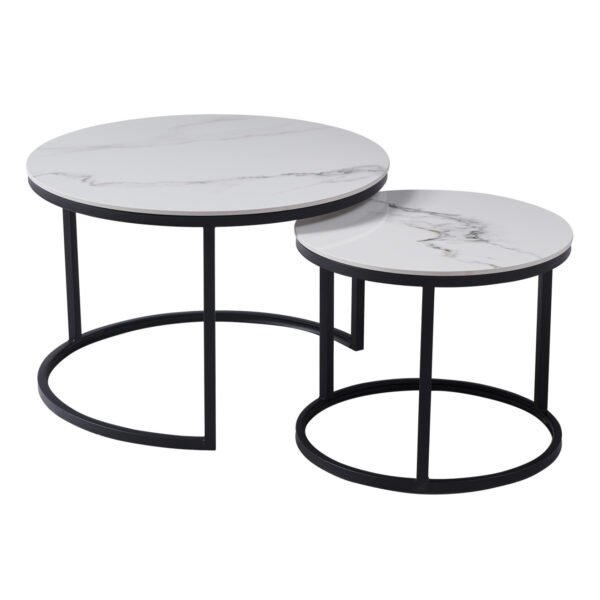 Mesa de centro Freia Stocker Home Blanco stone