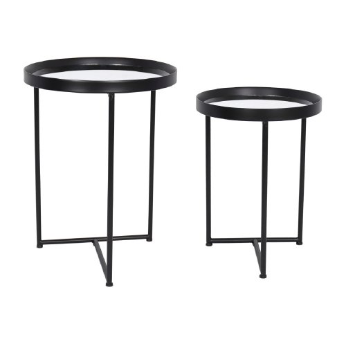 Mesa ocasional Besi Stocker Home Negro 2 mesas