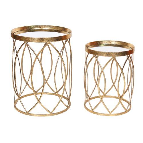 Mesa ocasional Jamal Stocker Home Gold 2 mesas