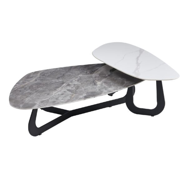 Mesa de centro Cleo Stocker Home Blanco Gris