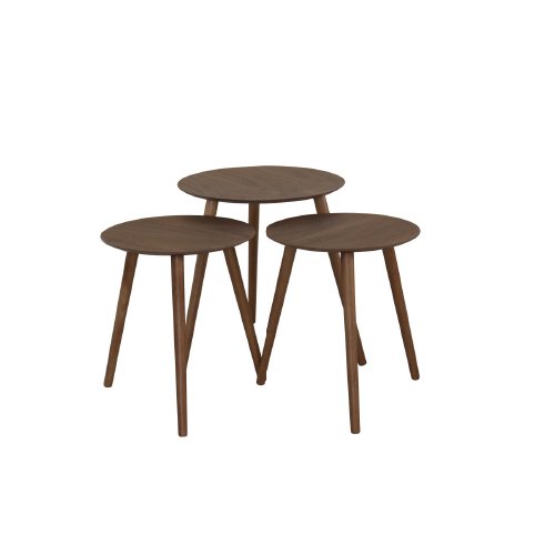 Mesa ocasional Ekko Stocker Home Nogal 3 mesas