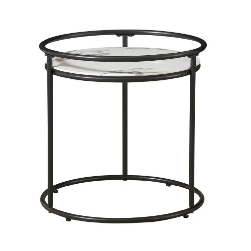 Mesa lateral Gabriela Stocker Home Blanco cristal