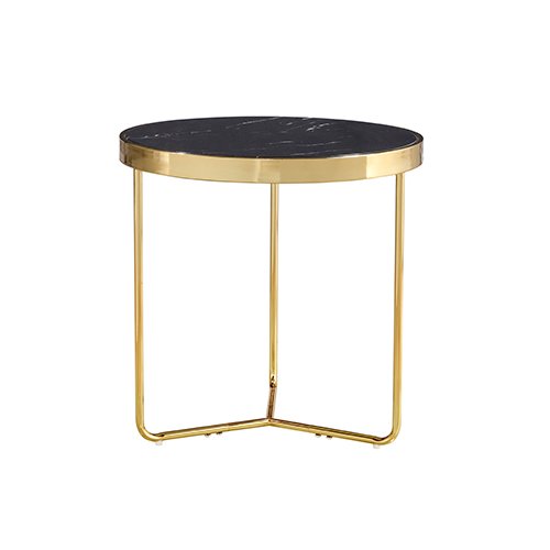 Mesa lateral marmol Eulalia Stocker Home Negro gold