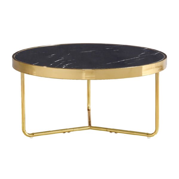 Mesa de centro marmol Estela Stocker Home Negro gold