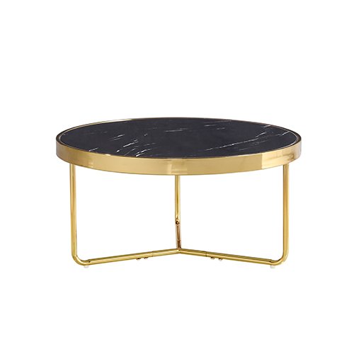 Mesa de centro marmol Isidora Stocker Home Negro gold