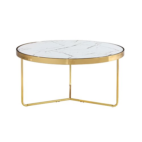 Mesa de centro marmol Soraya Stocker Home Blanco gold