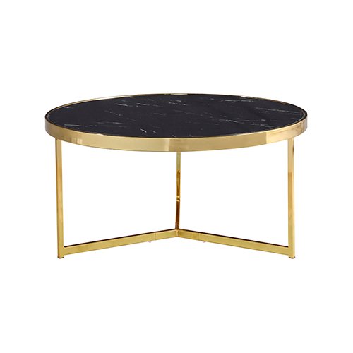 Mesa de centro marmol Ada Stocker Home Negro cristal gold