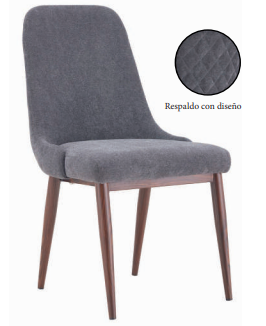 Silla 1Casandra Stocker Home Gris patas metal madera