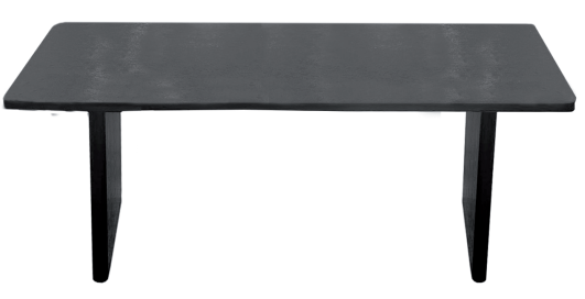 Mesa de comedor Rosana Stocker Home Negro stone 2.00 x 1.00 M